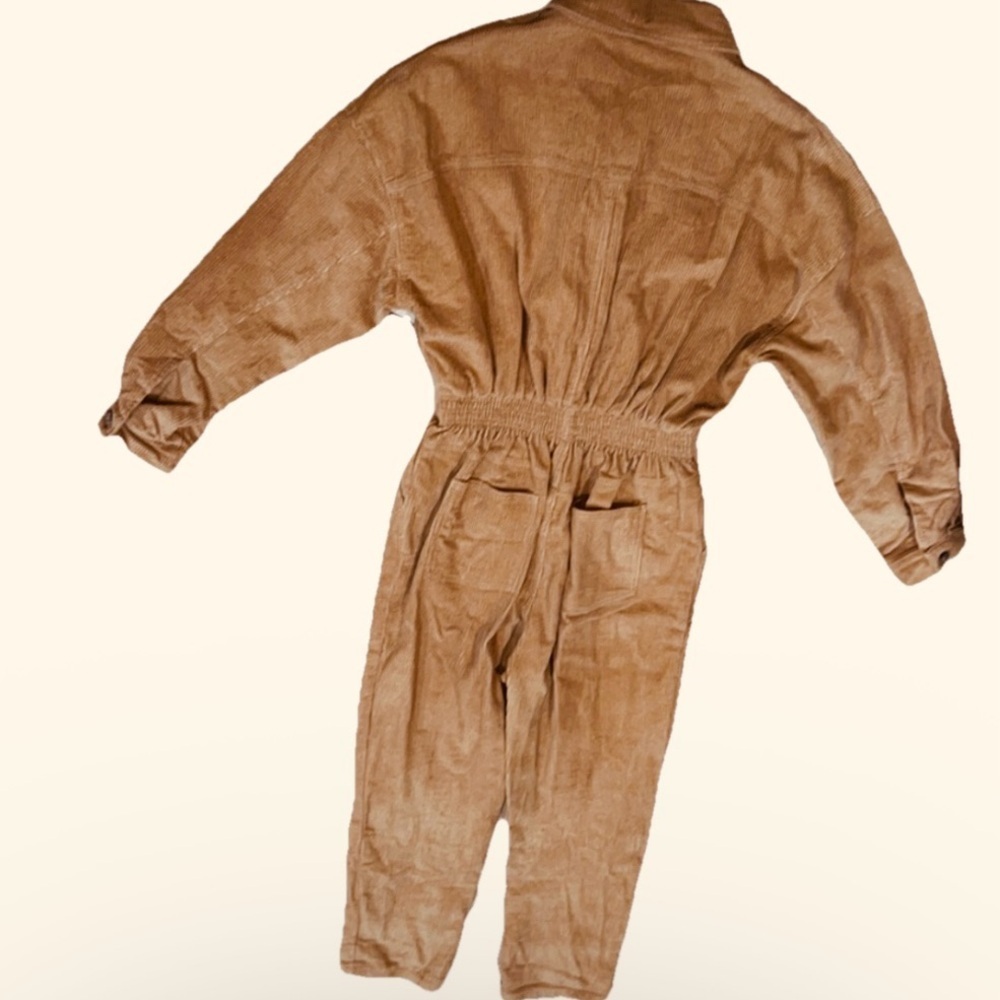 12th tribe corduroy jumpsuit brown tan indie core boho oversized chic small - Picture 5 of 6